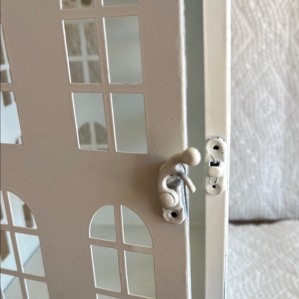 White Metal House Lantern - Picture 4 of 10